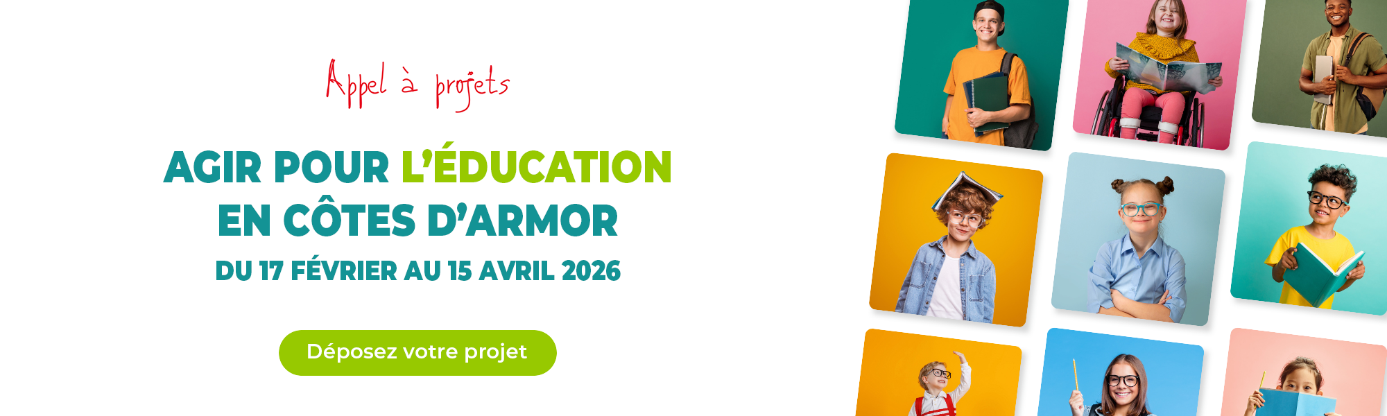 Appel à projets, agir pour l'éducation en Côtes d'Armor