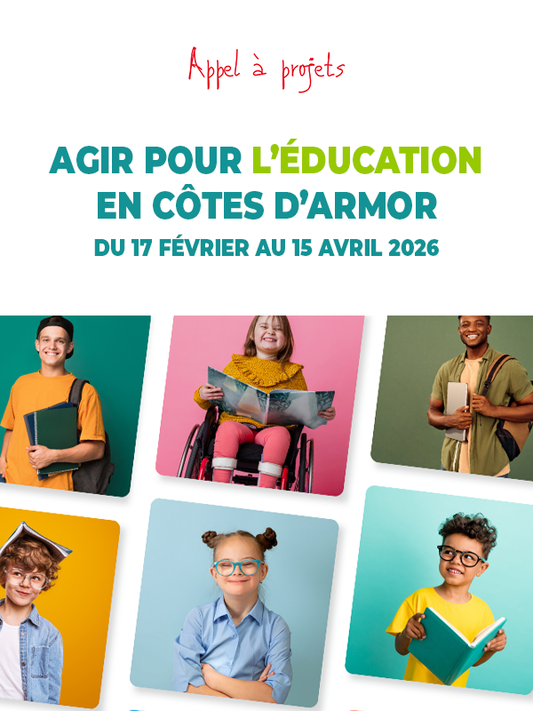 Appel à projets, agir pour l'éducation en Côtes d'Armor